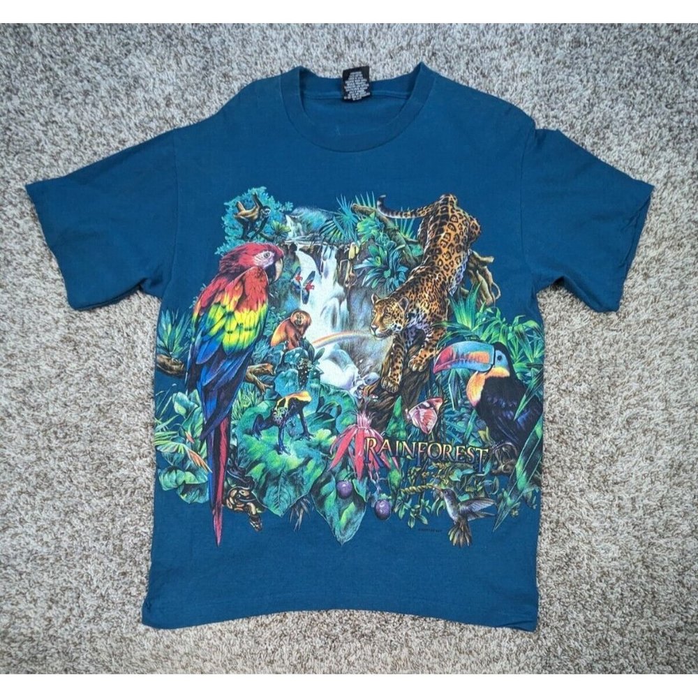 Vintage Signal Sport Rainforest T Shirt Mens Large Single Stitch Graphic Tee USA